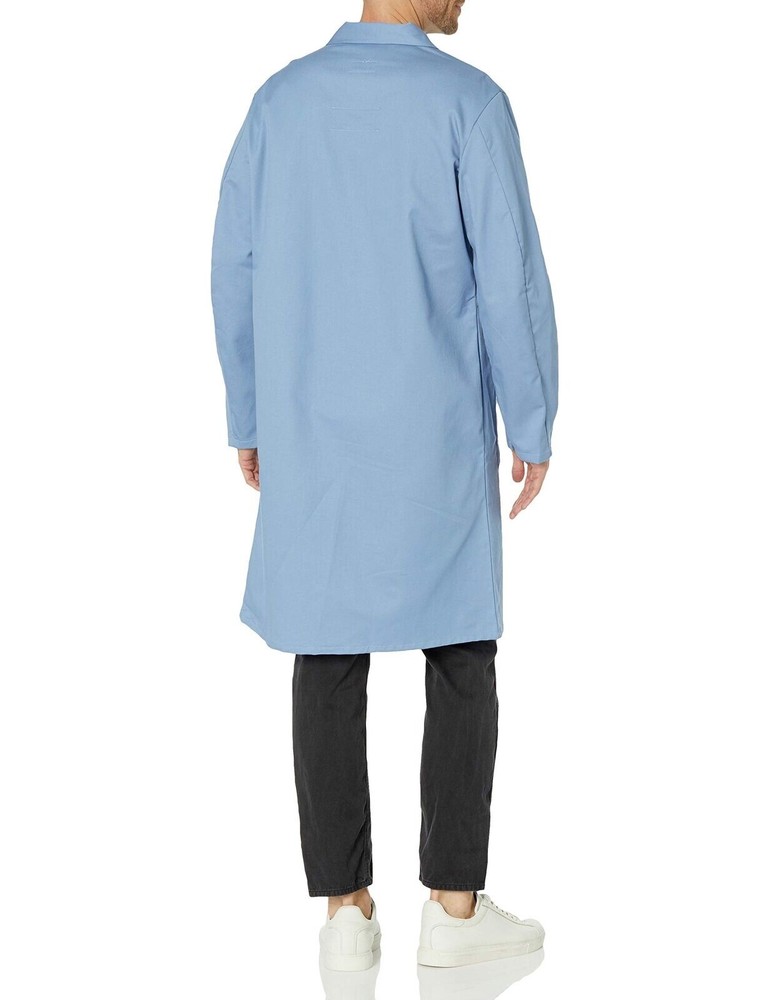 Bulwark Men's FR Flame Resistant Button Front Lab Coat Light Blue 2XL