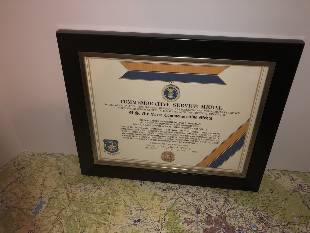 U.S. AIR FORCE COMMEMORATIVE MEDAL CERTIFICATE ~ Type 1