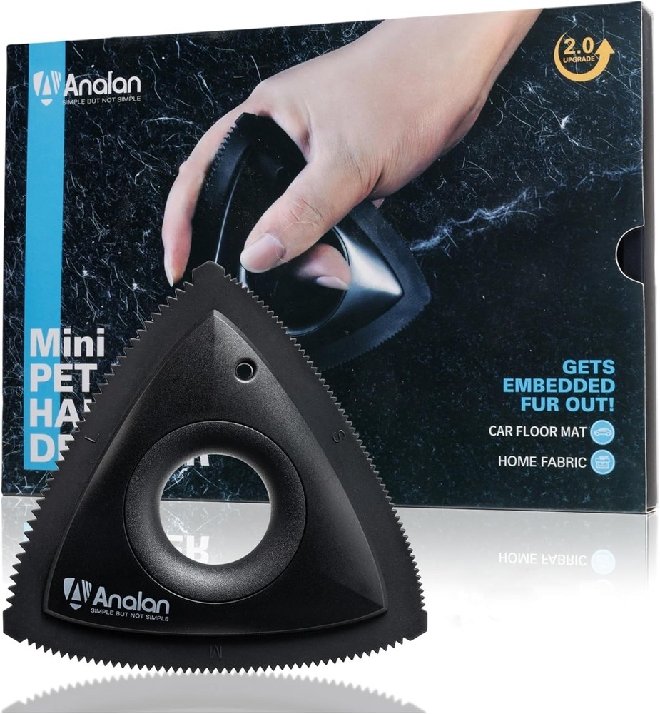 Eco-Friendly Triangular Pet Hair Remover - Compact & Durable for Easy Cleaning