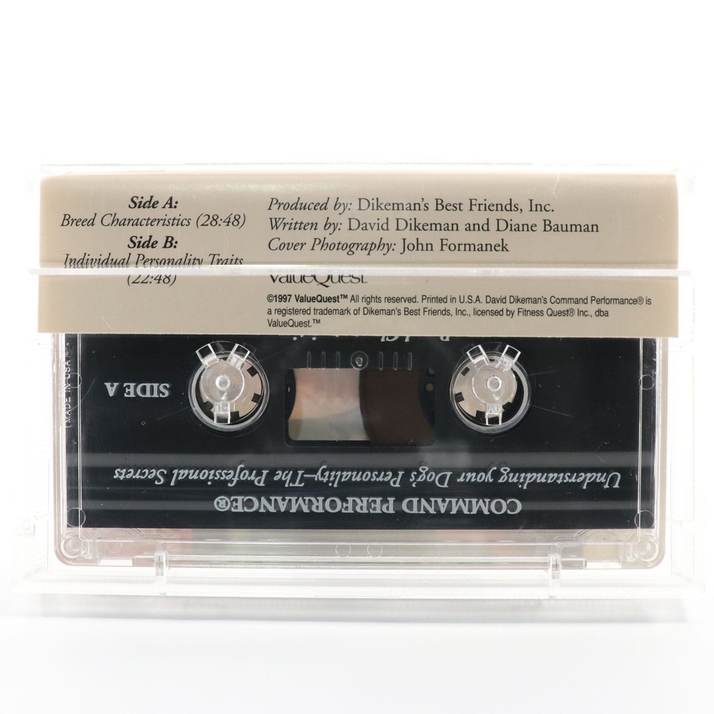Command Performance: Understanding Your Dog's Personality Cassette David Dikeman