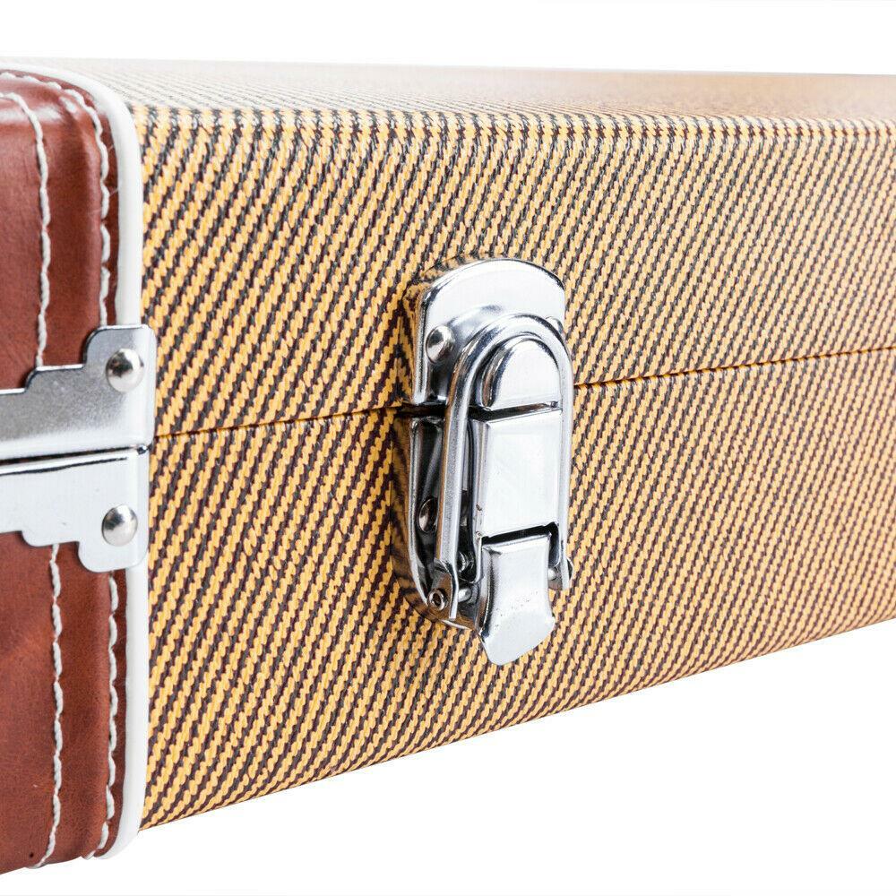 Glarry Electric Guitar Hard Case Bag Rectangular with Lock Yellow Color