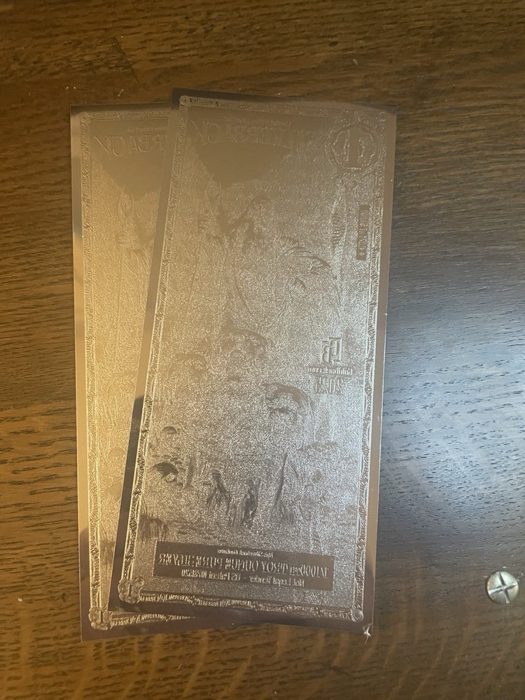 X 2 Consecutive Hades Silverback Silver Note - Legends of Olympus Series