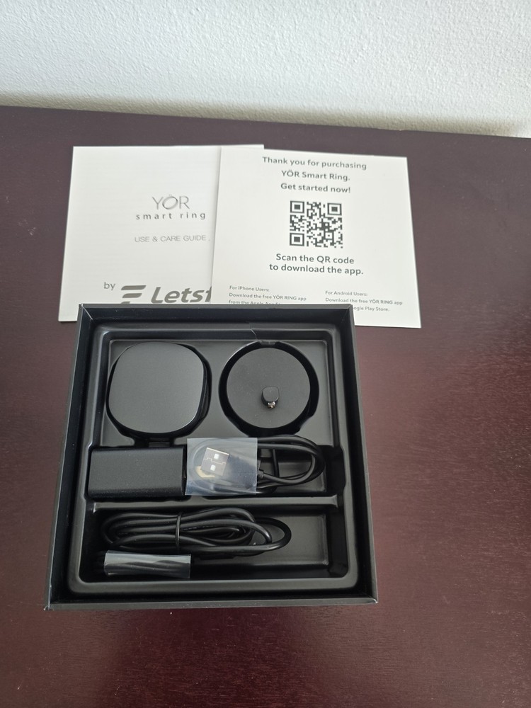 Letsfit YOR LR11-09-SL Smart Ring Activity Tracker Silver Size 9