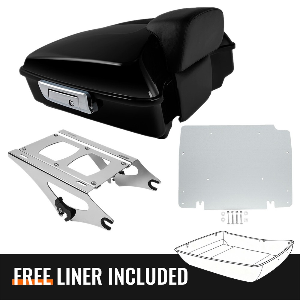 Chopped Trunk Pad Mount Rack Plate Fit For Harley Touring Road Glide 2014-2025