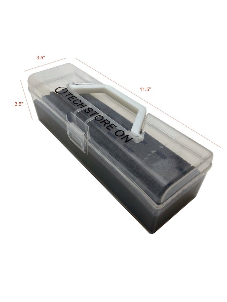 Portable USB Thumb Flash Drive Organizer Case - Plastic Carry Handle - 24 slots