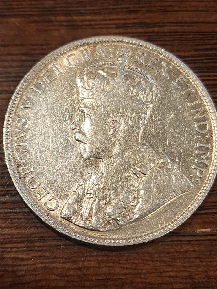 1918 Canada 50 Cents Silver Coin