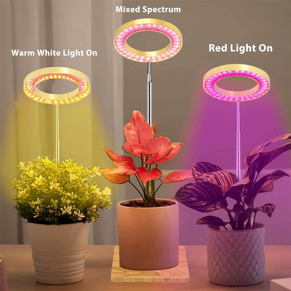 Grow Lights Plants Full Spectrum LED Plant Light Adjustable Automatic Timer