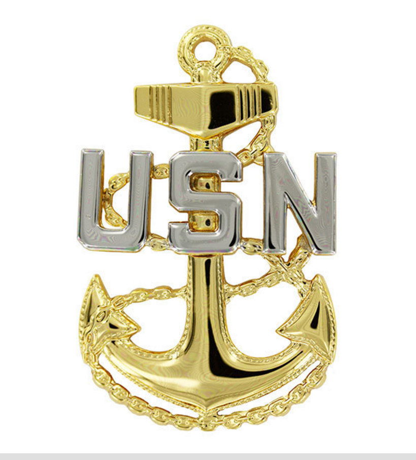 Vanguard NAVY CAP DEVICE: E7 CHIEF PETTY OFFICER