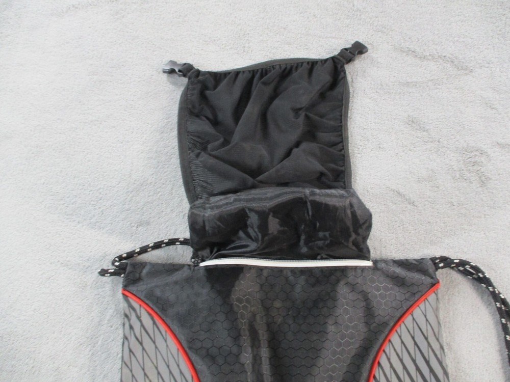 Franklin Baseball Drawstring Bag Black Red Pockets Shoe Compartment Softball GUC