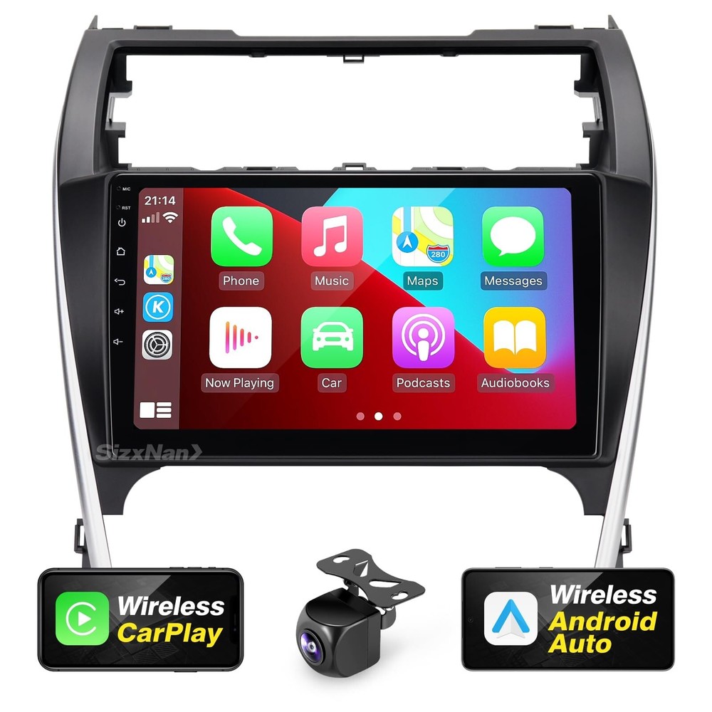 for Android Compatible with Wirelessly Carplay Android Auto,Car Radio Stereo ...