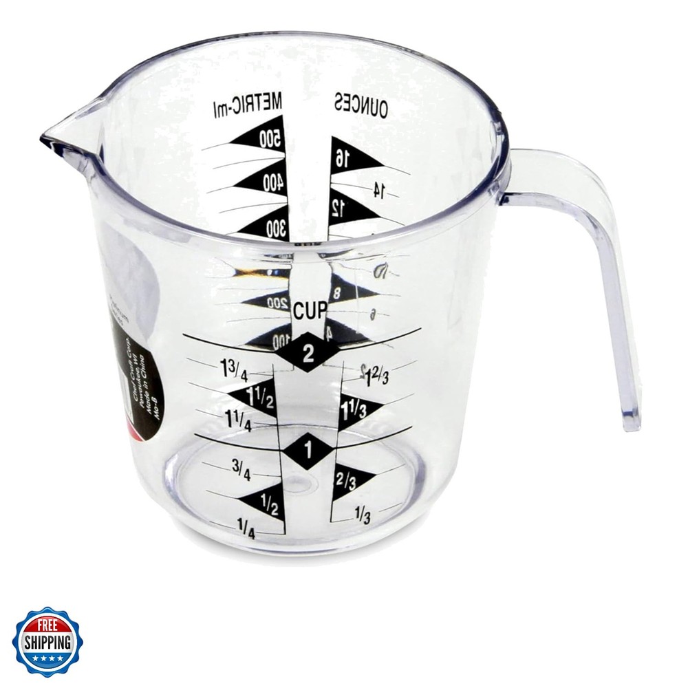 Select Plastic Measuring Cup, 2 Cup, Clear