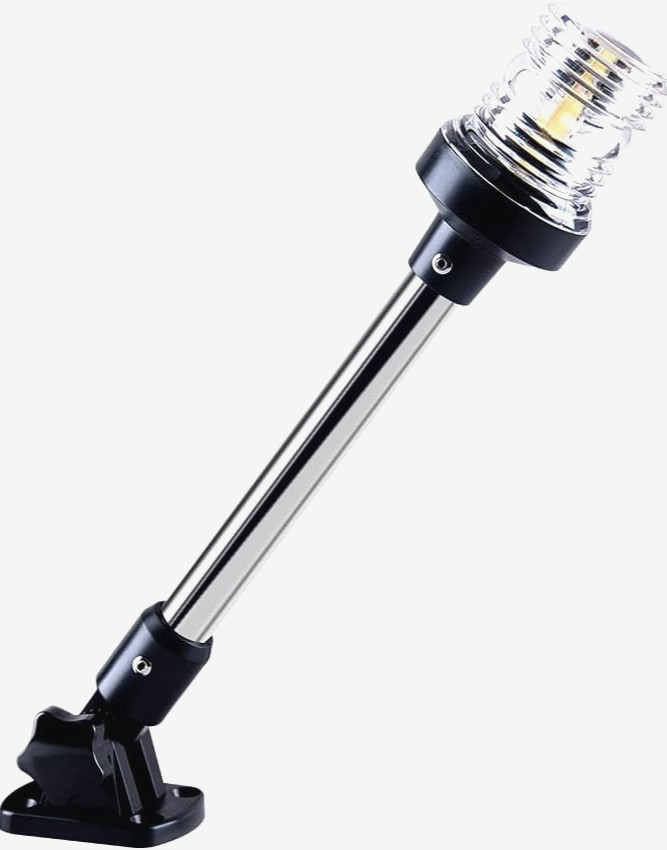 White Led Fold Down Boat Stern Light Boat Anchor Light For Pontoon