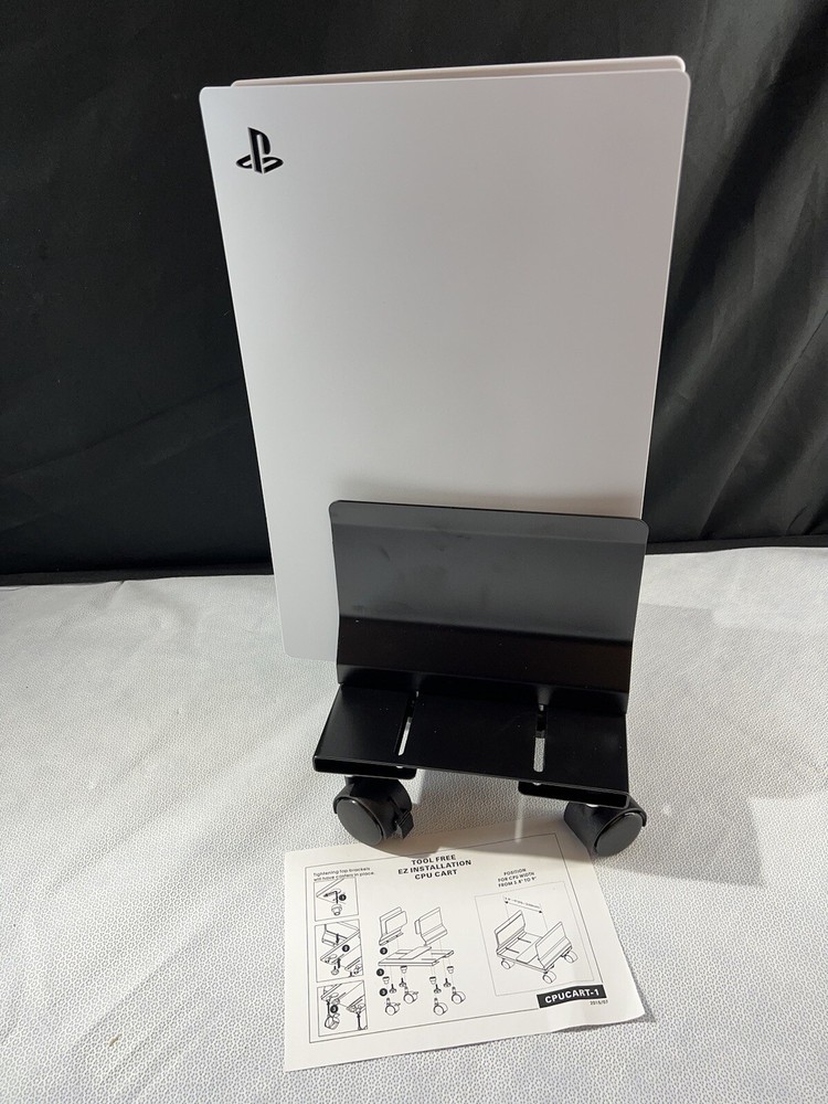 Gaming Console Computer Cart BLACK WITH CASTERS NIB