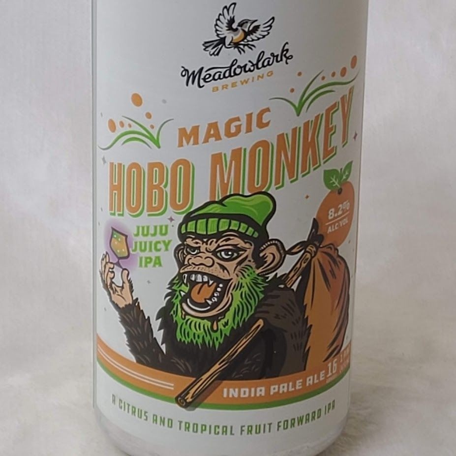 Meadowlark Brewing Magic Hobo Monkey IPA Beer Can Empty Bottom Opened Sidney MT