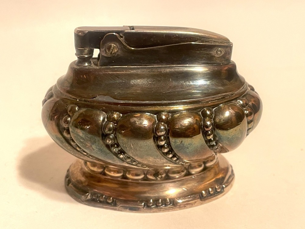 Vintage “Crown” Silver-Plated Ronson Table Lighter