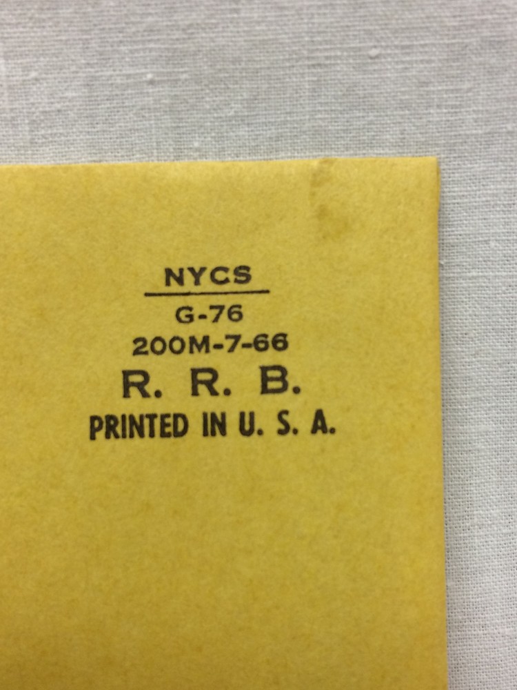 8 Vintage New York Central System Envelopes Not Used