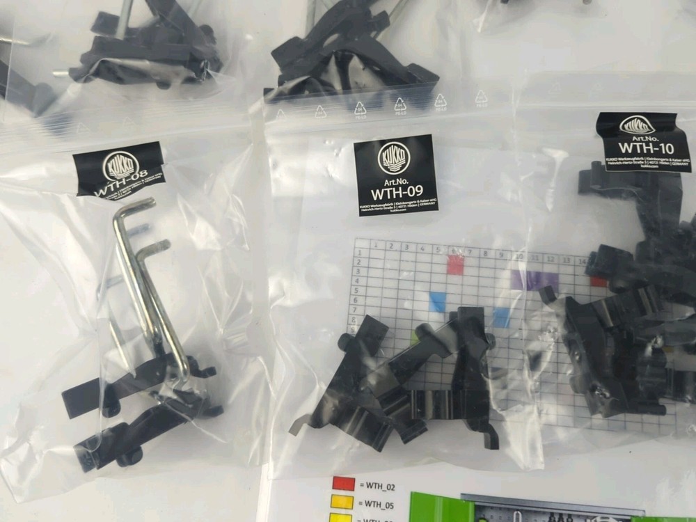 KUKKO Tool Hook Holder / Brackets New Set With Chart
