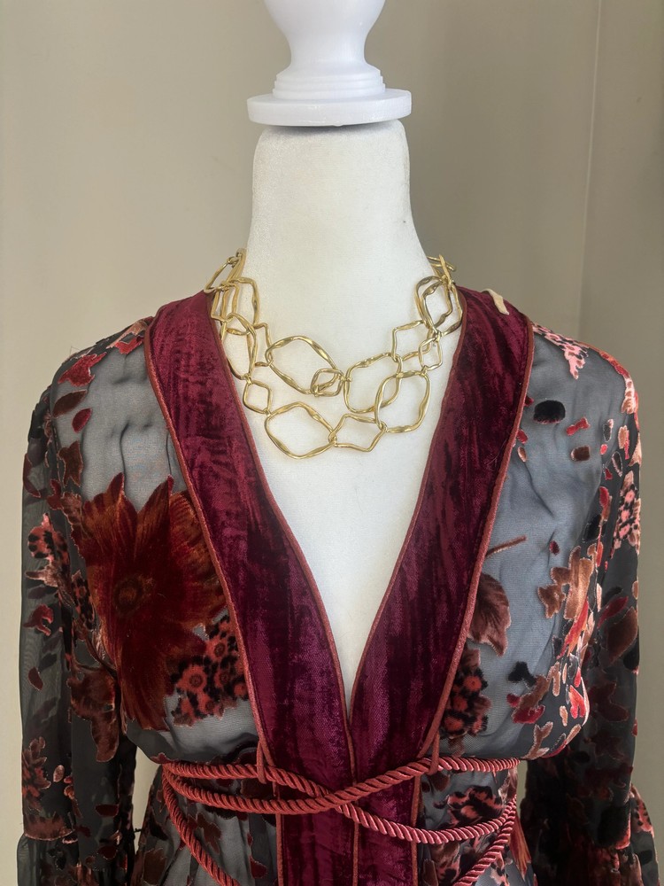 Atypic large link brass Chain link necklace