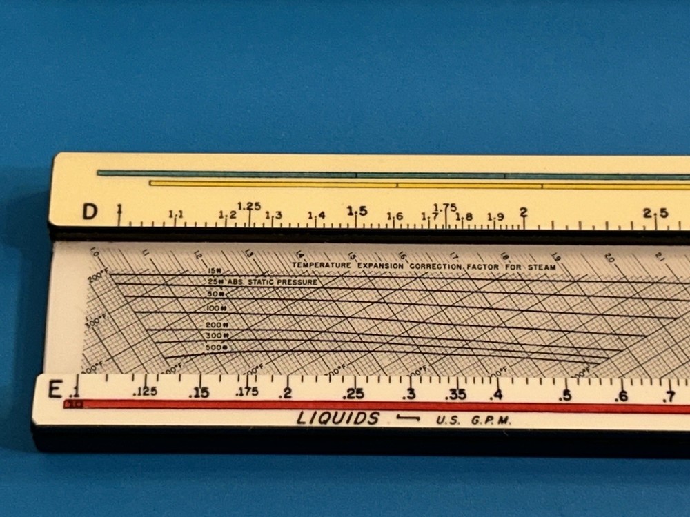 Foxboro Flow Slide Rule In Leather Case