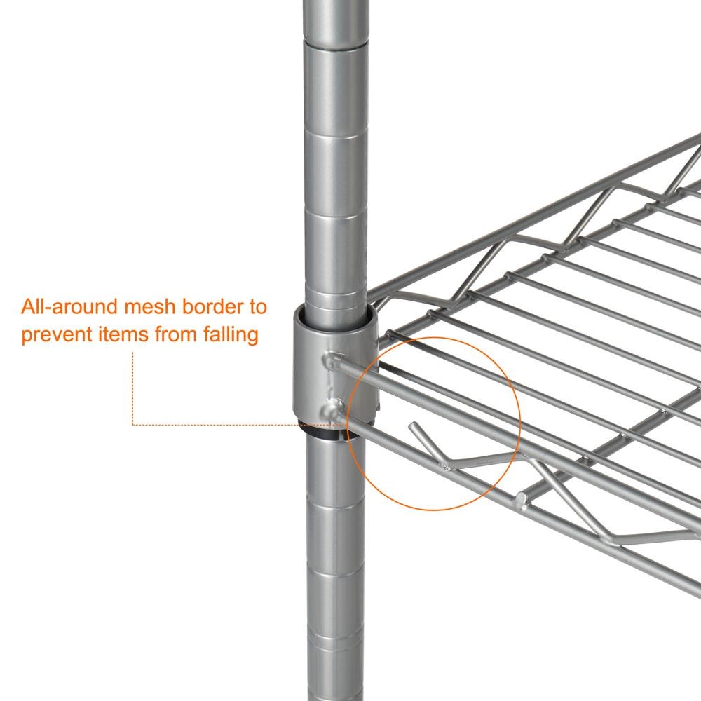 LEADZM 59" 5 Tier Layer Shelf Steel Wire Shelving Storage shelf unit