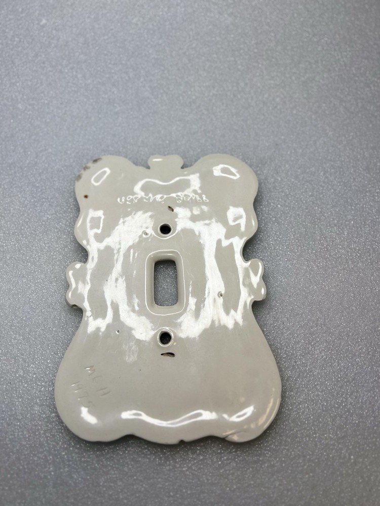 Vintage Holland Mold Ceramic Light Switch Cover