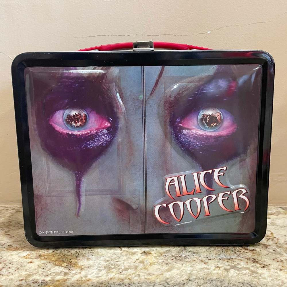 ALICE COOPER NECA 2000 Large Tin Embossed LUNCH BOX