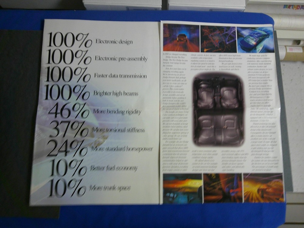 1993 Dodge Intrepid Sales Poster Folder
