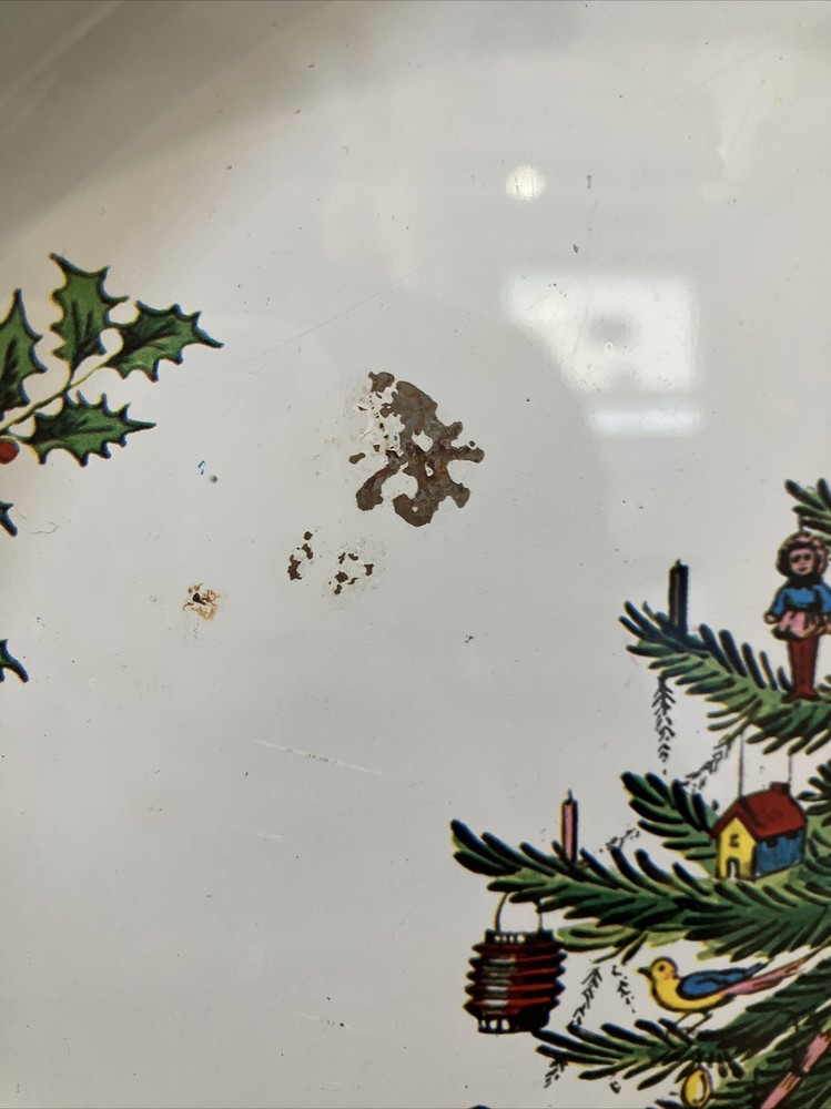 Vintage Spode Christmas Tree Tin Serving Tray