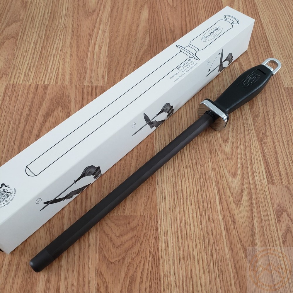 Fallkniven Sharpener 10.75" Ceramic Rod Construction Black Polyamide Handle