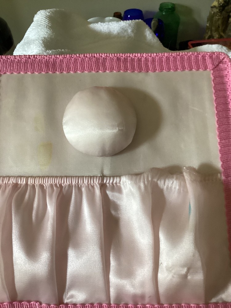Vintage Butterfly Fabric Sewing Box