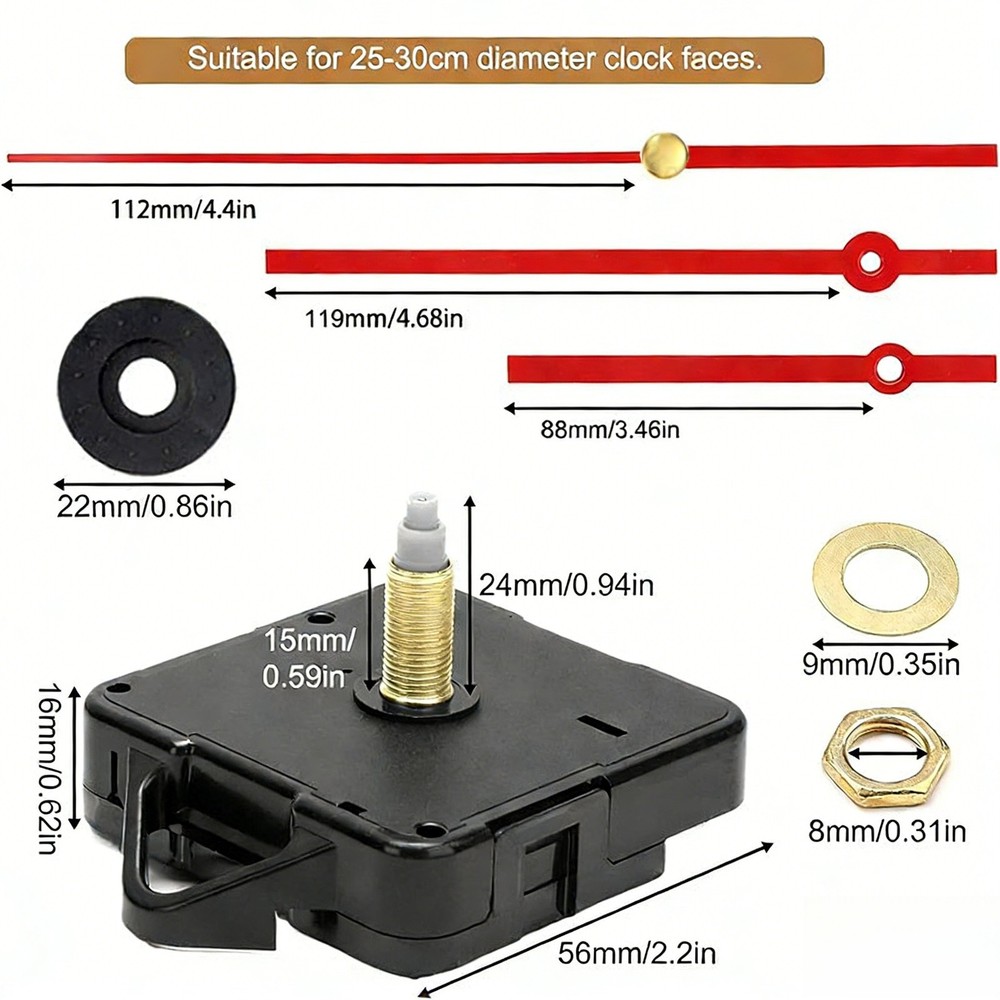 Quartz Movement Silent Mechanism Noiseless Experience Easy Installation