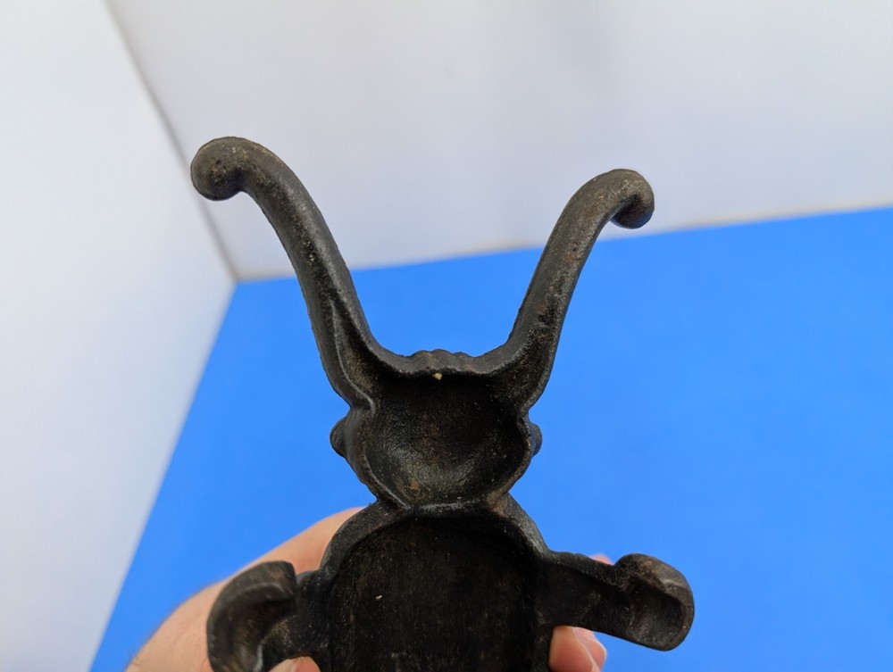 Vintage Cast Iron Bug Beetle Figural Boot Jack Tool Shoe Horn Bootjack Farm