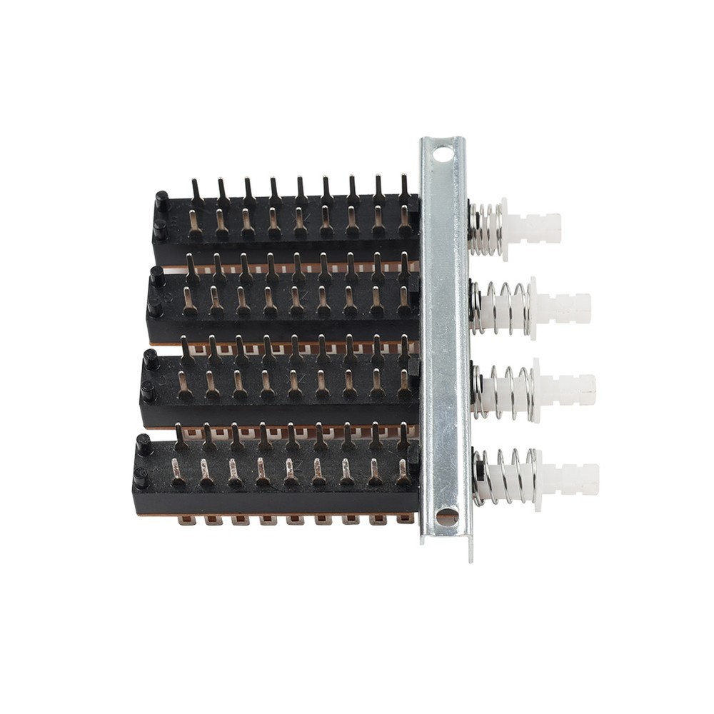 Interlock Push Button Switch Piano Type 18 Pin 4 Row