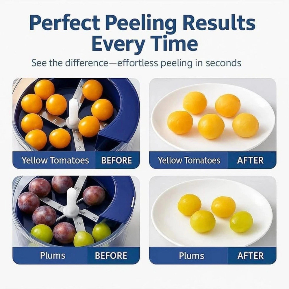 Automatic Fruit Peeler Electric Grape Peeling Machine for Restaurant Picnic Home