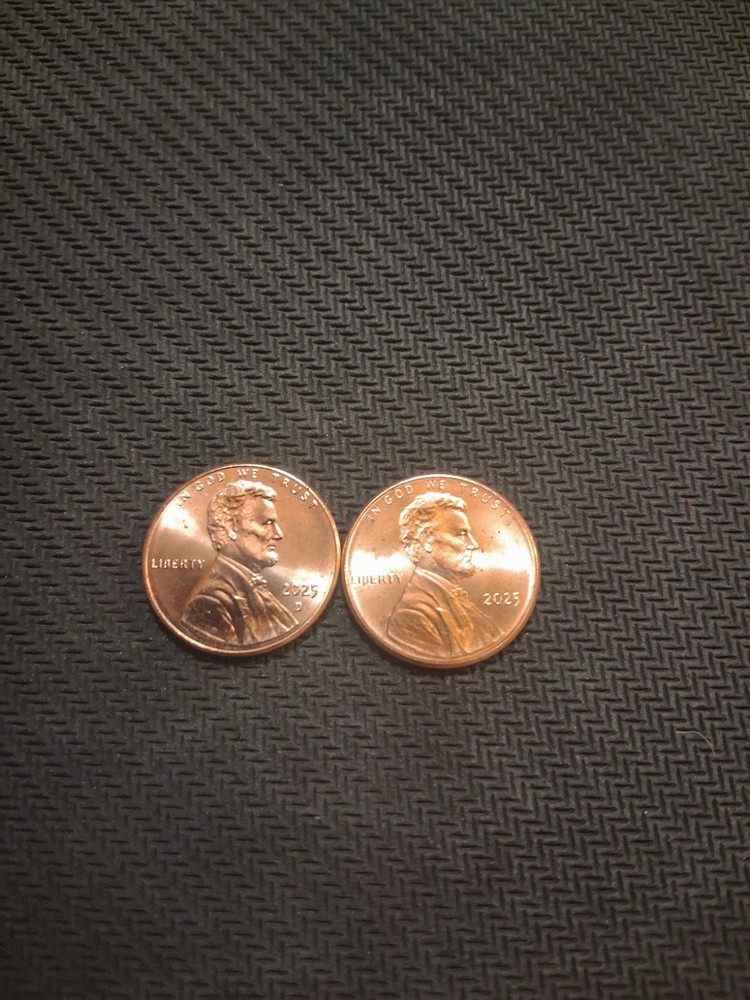 2025 BU Lincoln Shield Small Cent RD P&D Mint Set 2 Coins