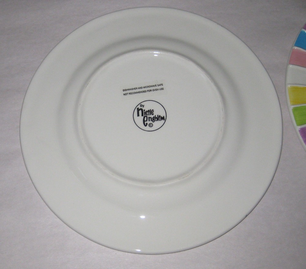 8 pcs Nicole Engblom ceramic serving dish Plates Cups Saucers (PLEASE READ)