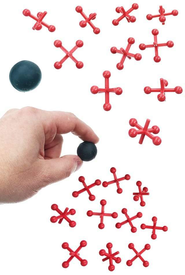 Jacks Set: Christmas Jacks with Coal Ball