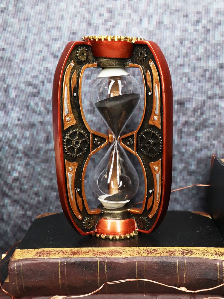 Ebros Past Present Future Time Warp Steampunk Gearwork Sandtimer Sand Timer