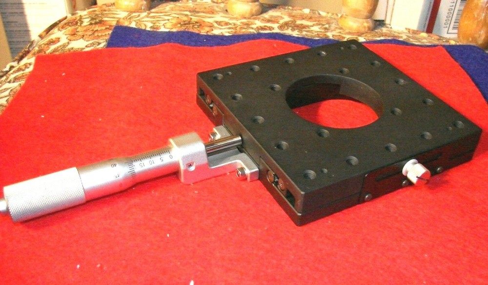 Melles Griot 07-TEC-507 LARGE Linear Trans Stage with Micrometer "NEW IN BOX"