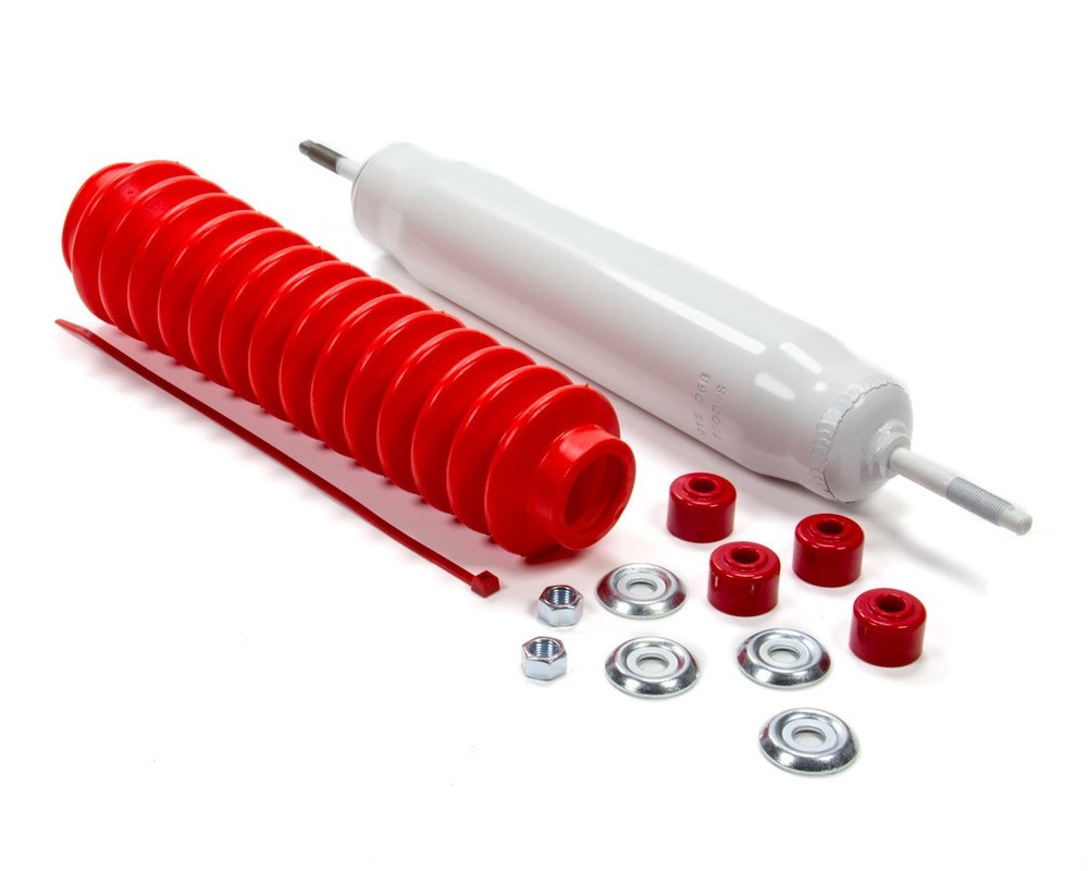Skyjacker 7800, One White Steel Steering Stabilizer W/ Red Boot Performance Part