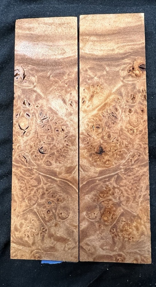 maple burl knife scales wood