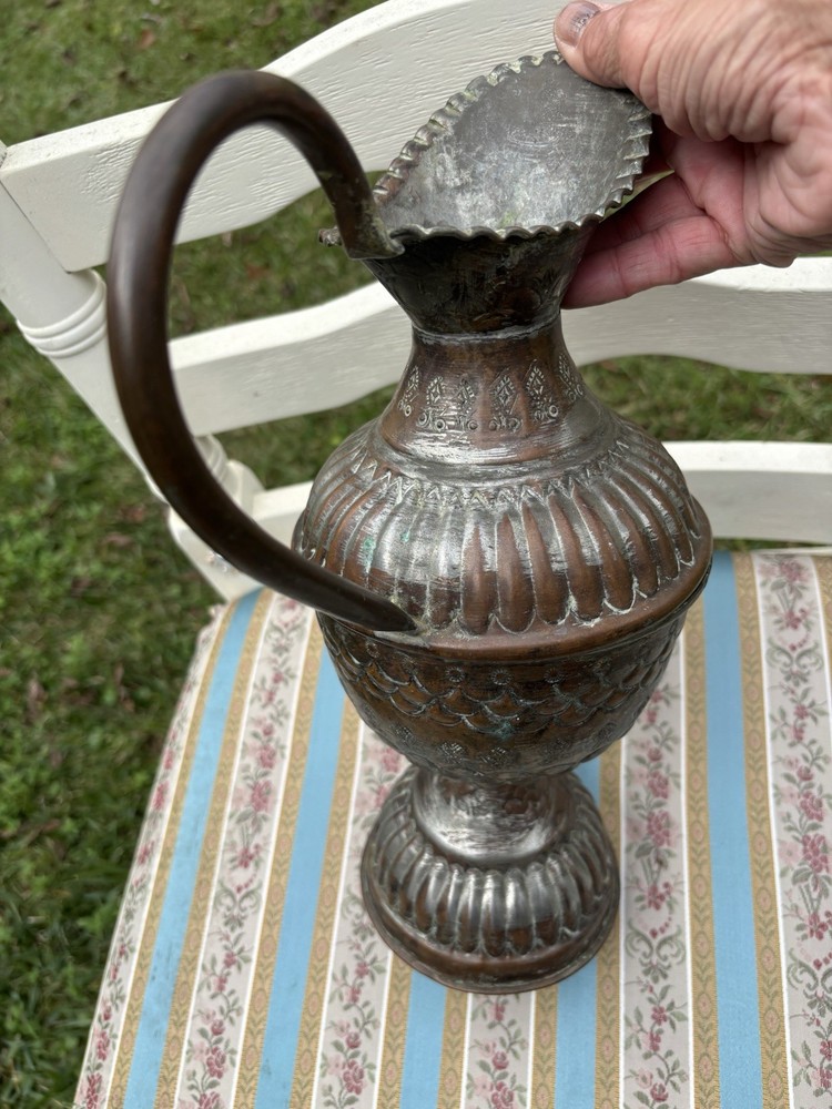 Hand Hammered Ewer Urn Pitcher Turkish Middle Eastern