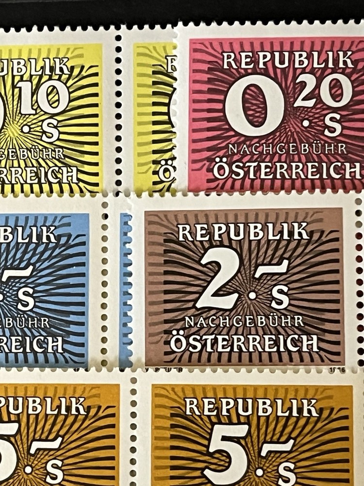 AUSTRIA 1986 - Porto Stamps - Complete Block Set - MNH