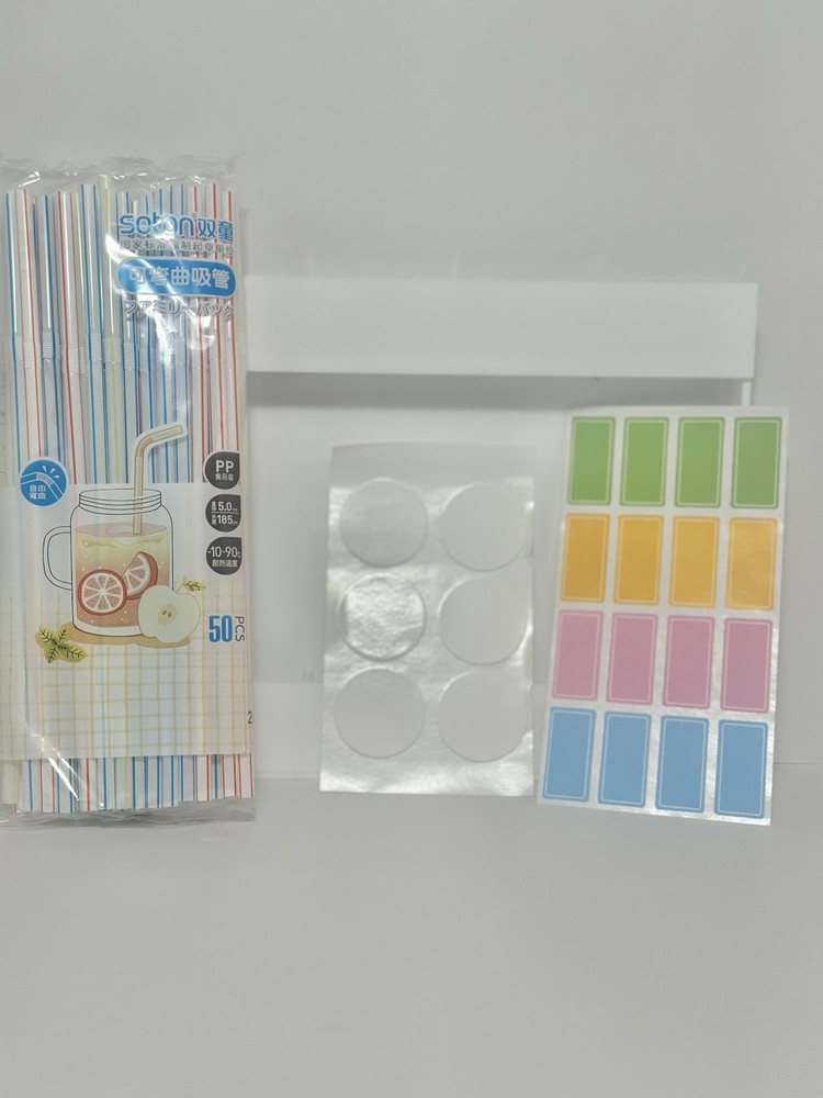 Straw Holder for Cabinet Doors - No Drill Adhesive Organizer.