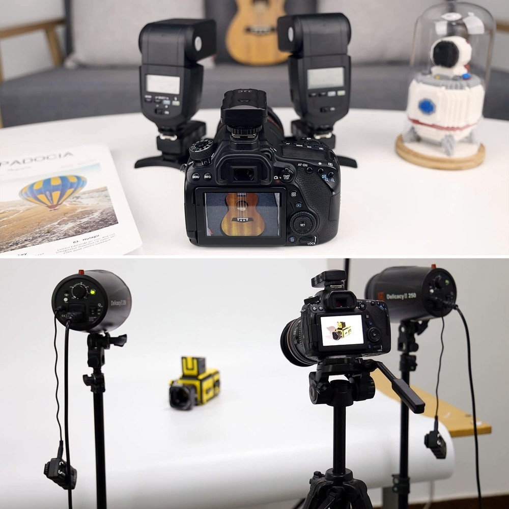 3-in-1 Wireless Flash Trigger & Shutter Remote Control with Two Receivers Kit...