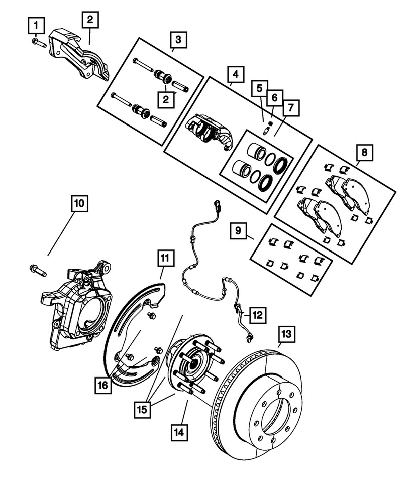 Genuine Mopar Disc Brake Caliper Assembly Right 68049150AC