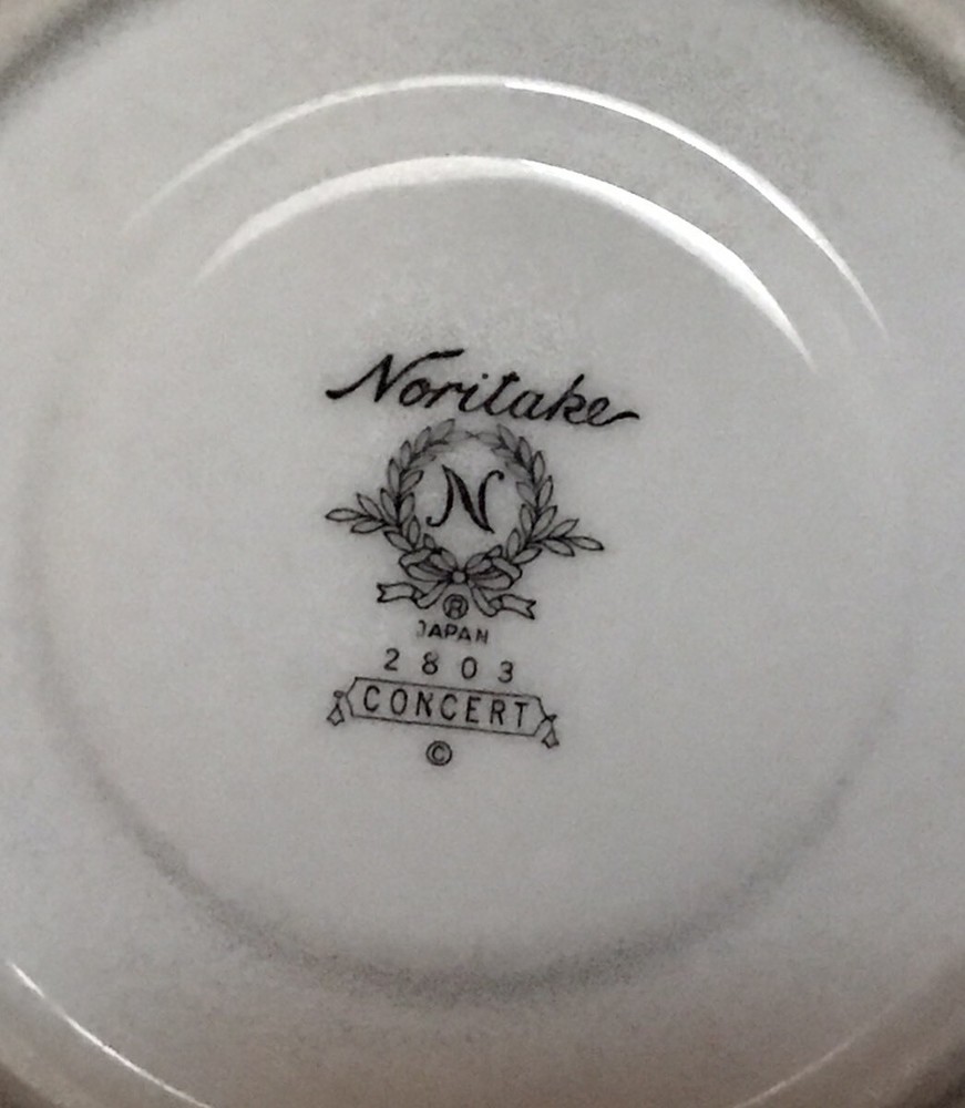 Noritake 5 Concert Pattern Saucers - EUC