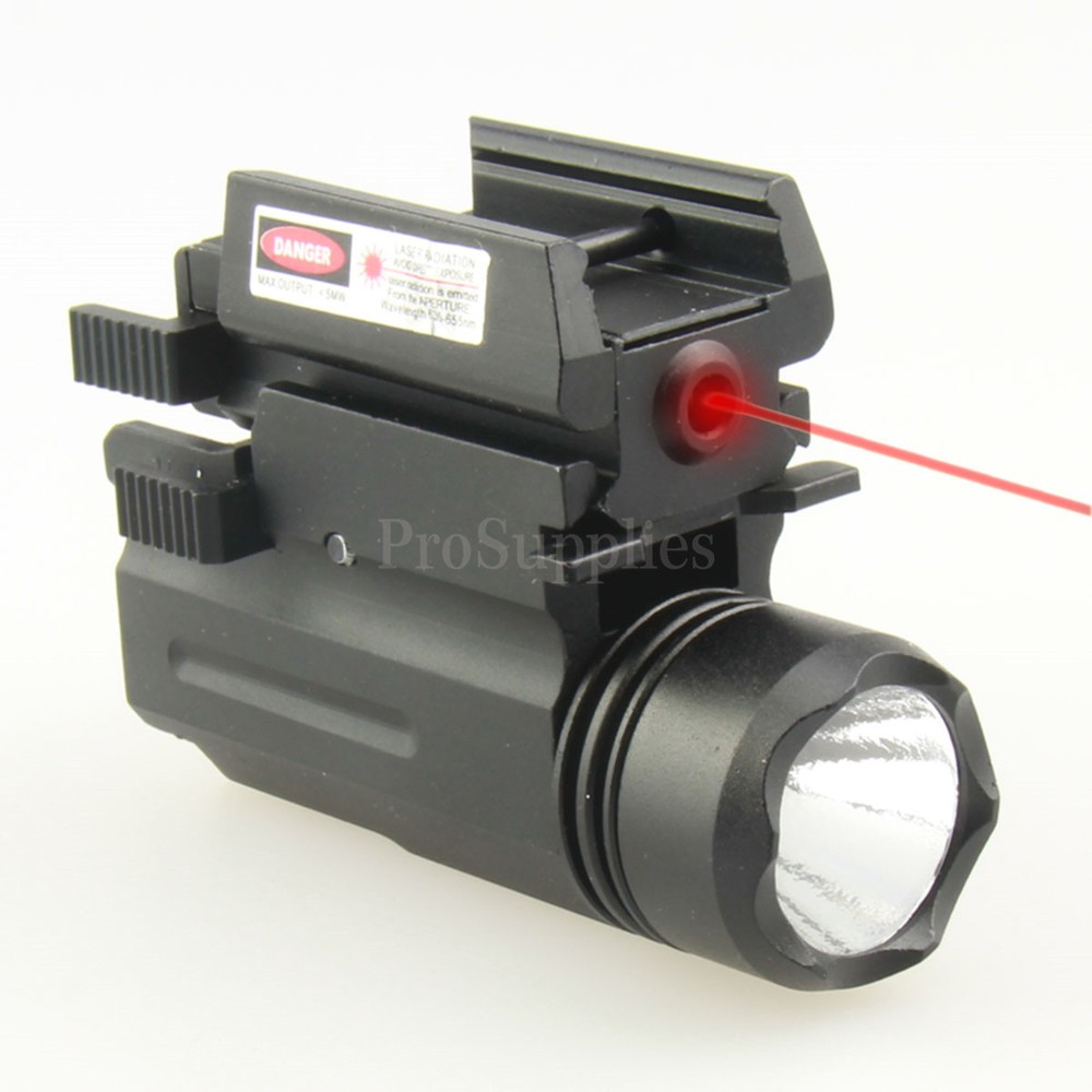 Tactical PSTL Compact Red Laser + QD Quick Release Flash Light Flashlight