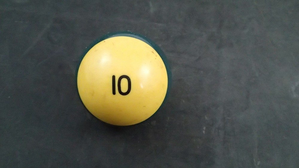 Vintage Used Replacement Pool Billiards #10 Ball Standard Size 2 1/4"