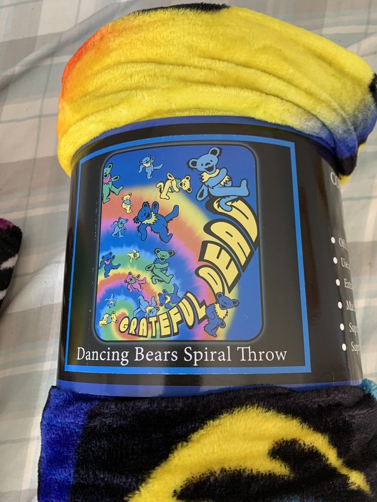Grateful Dead Blanket | Dancing Bears Throw Blanket | Grateful Dead Wall Decor